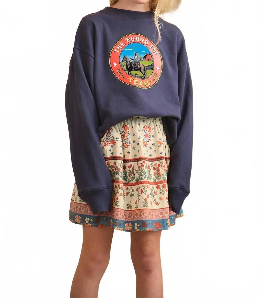 NEW HUNTER BELL roundtop of texas sweatshirt in navy